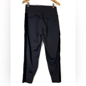 Athleta Venice Velvet Stripe Jogger Black Pants Size Medium